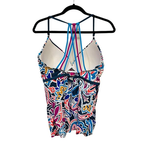 Free Country Racerback Swimwear Top Spaghetti Straps Beach Pullover Summer XL - Picture 4 of 9